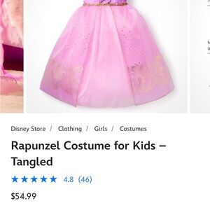 Disney Tangled Rapunzel Kids Costume - Pink and Gold